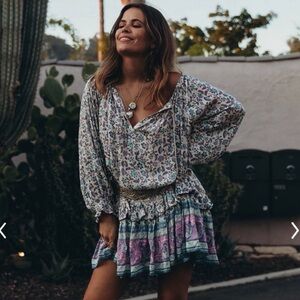 SPELL DAHLIA TUNIC DRESS SIZE SMALL